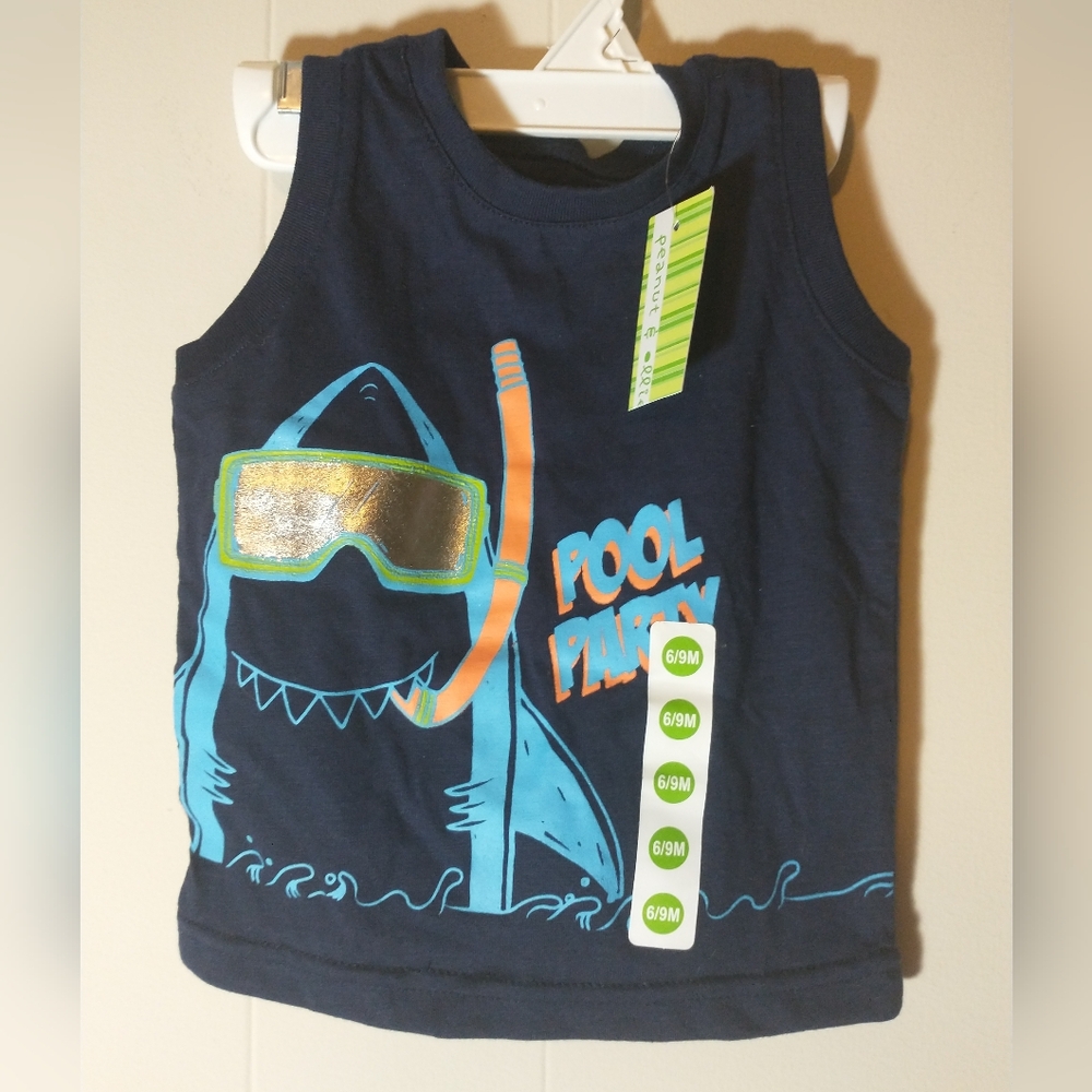 NWT Peanut & Ellie 6/9mo "Pool Party" Tank Top